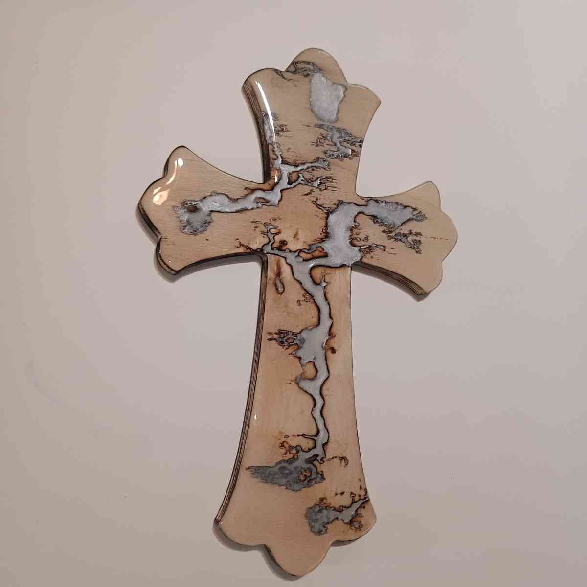 Lichtenburg Art Wall Mounted Wall Hanging Cross Crucifix Epo