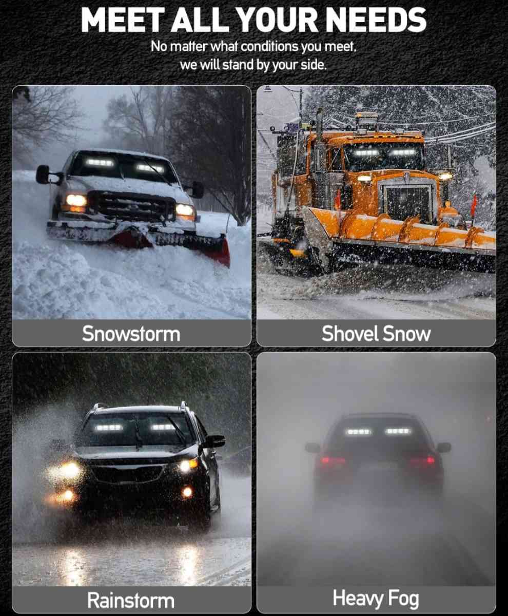 White New LED Emergency Light Bar