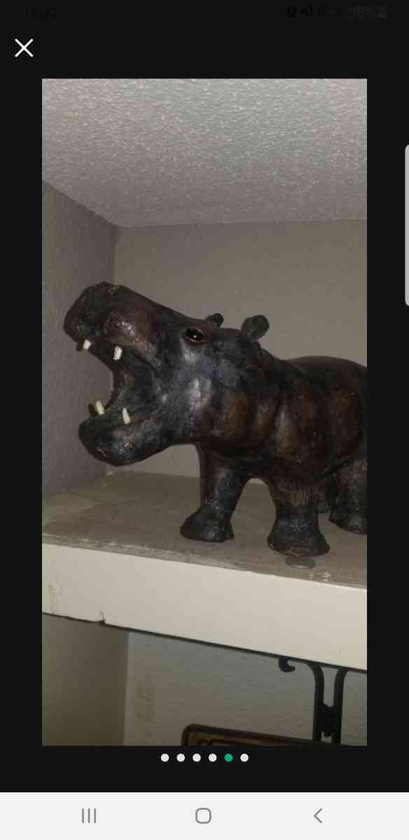 hippopotamus leather wrapped hippopotamus