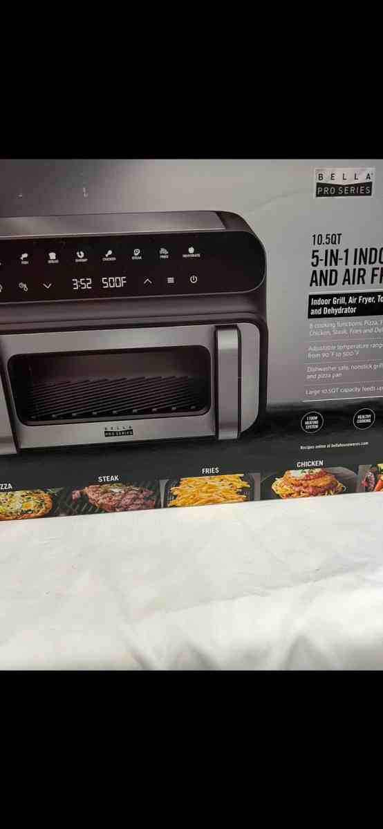 New Open box   bella PRO  105qt Touchscreen 5in1 Indoor Gril