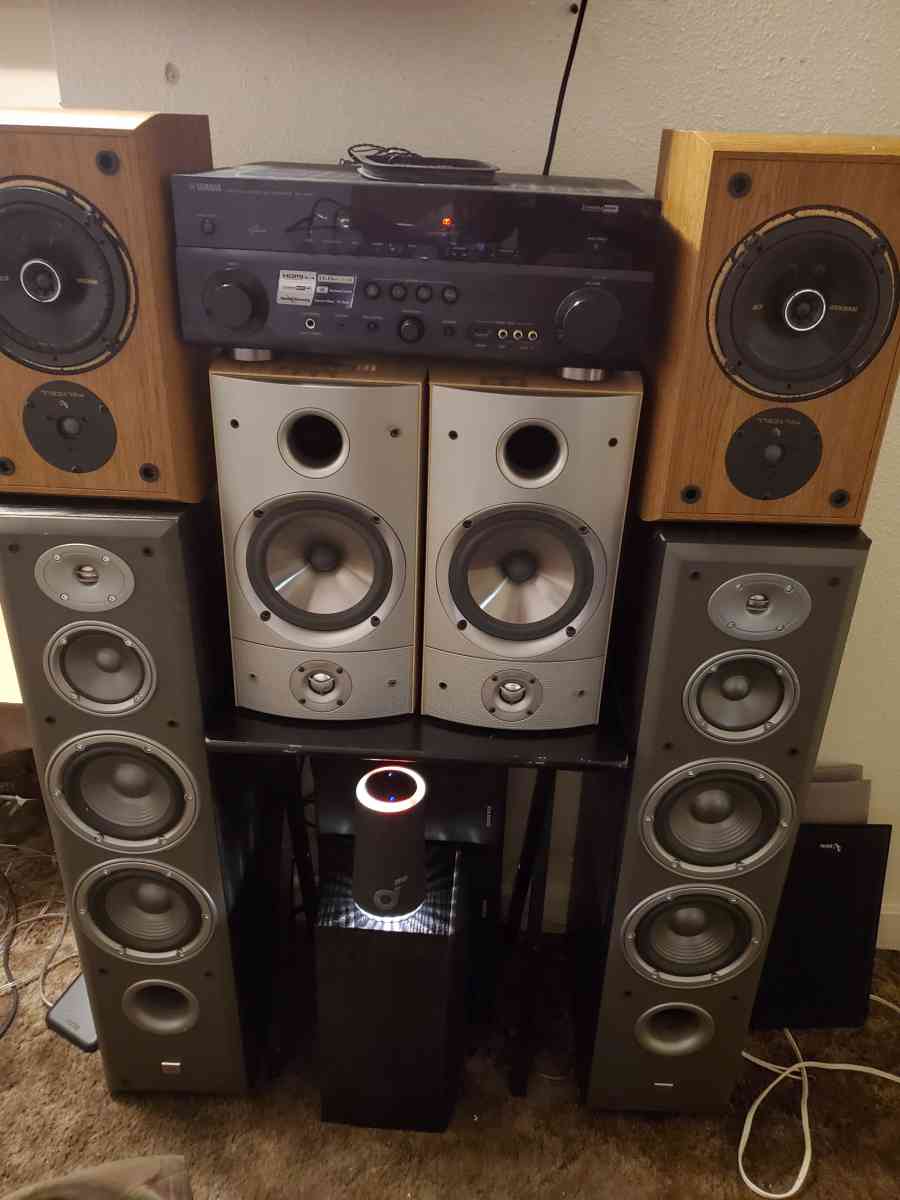 yamaha reciever and jbl northridge speakers