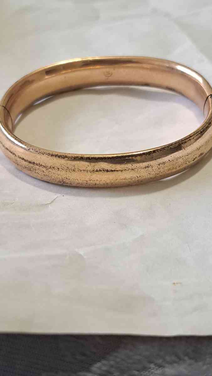 Antique rose gold bangle bracelet