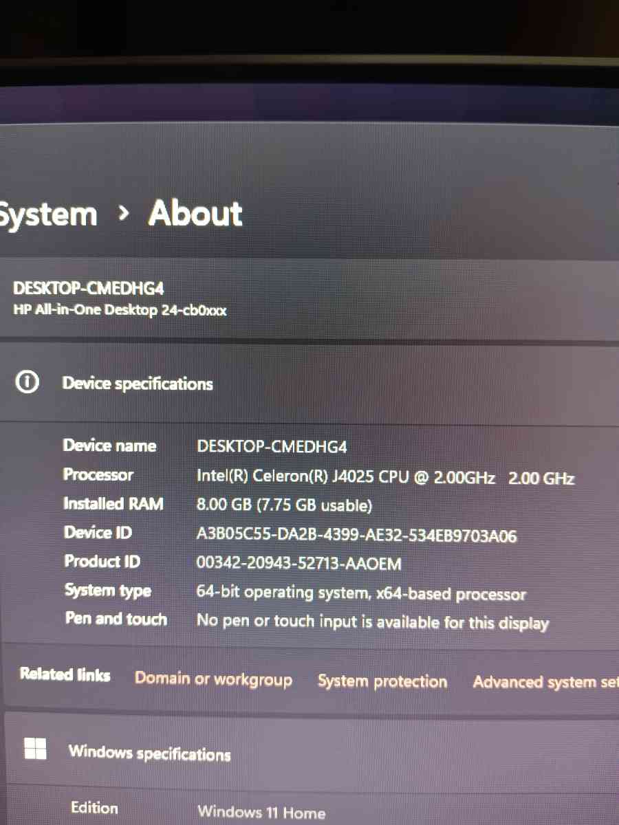 Hp desk top computer