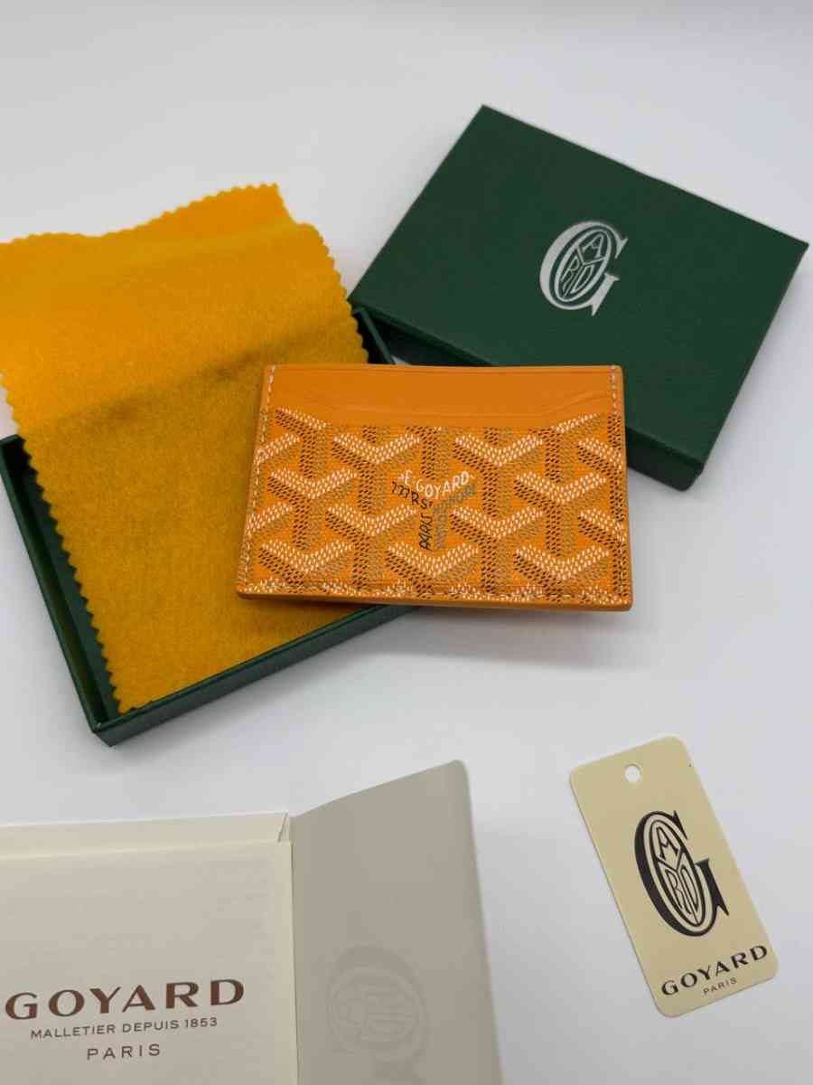 Orange Goyard Card Holder