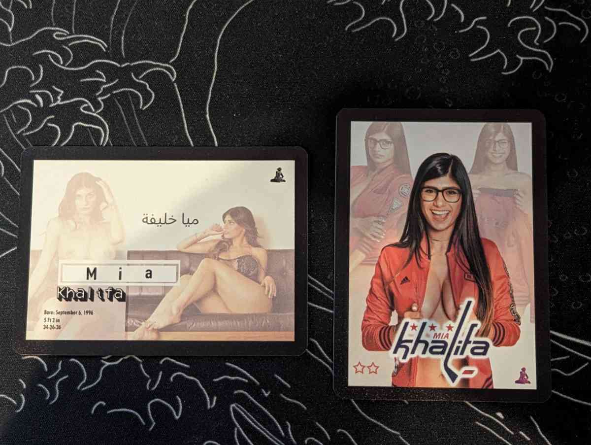 Mia khalifa x 2 trading cards