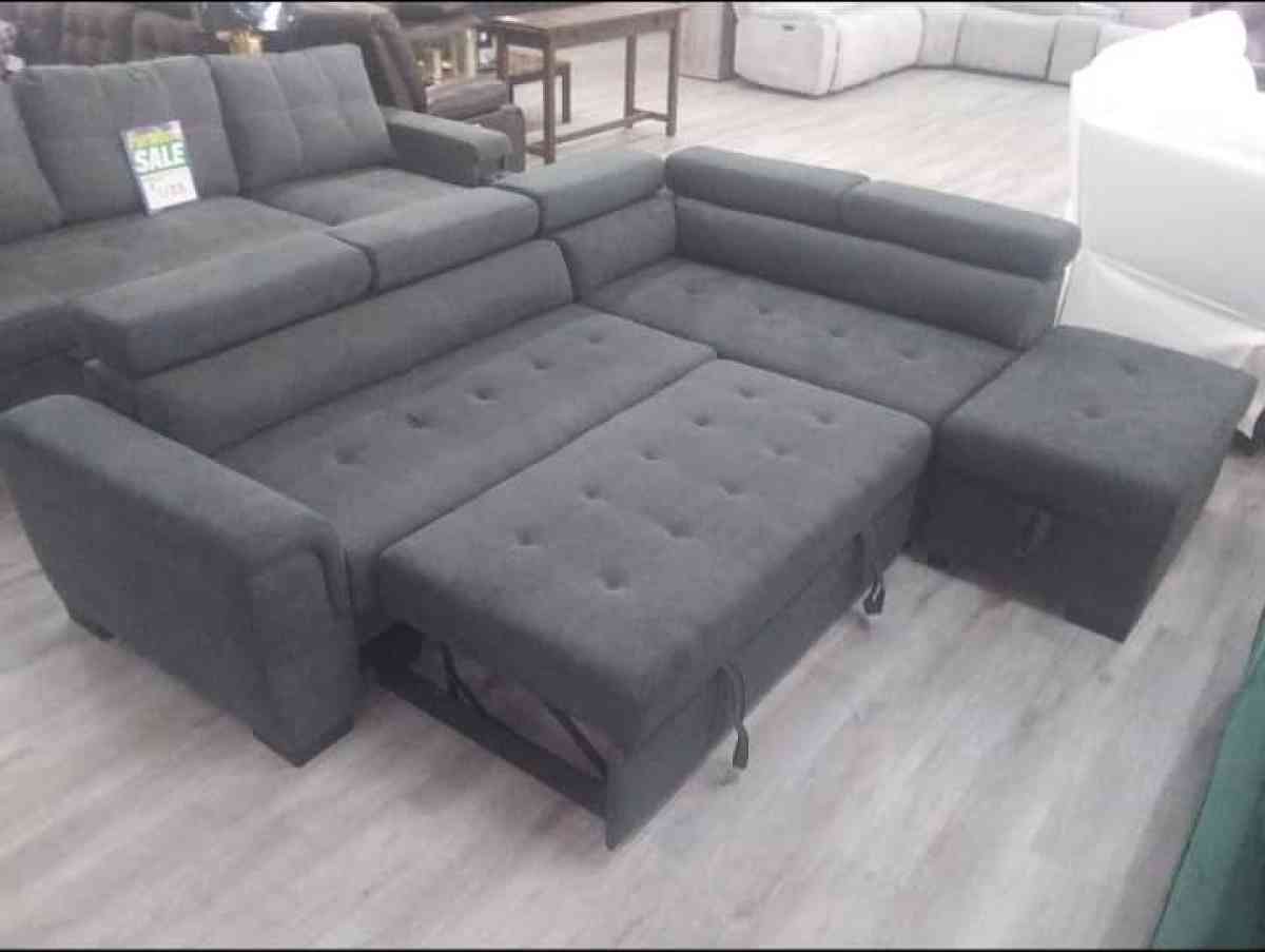 Sectional sofa bed with ottoman I sell Ask for price