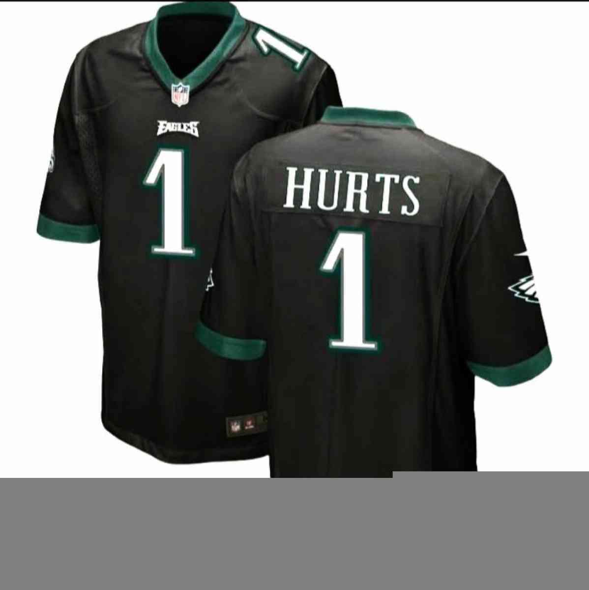 Jalen Hurts Eagles black jersey XL or Large Stitched