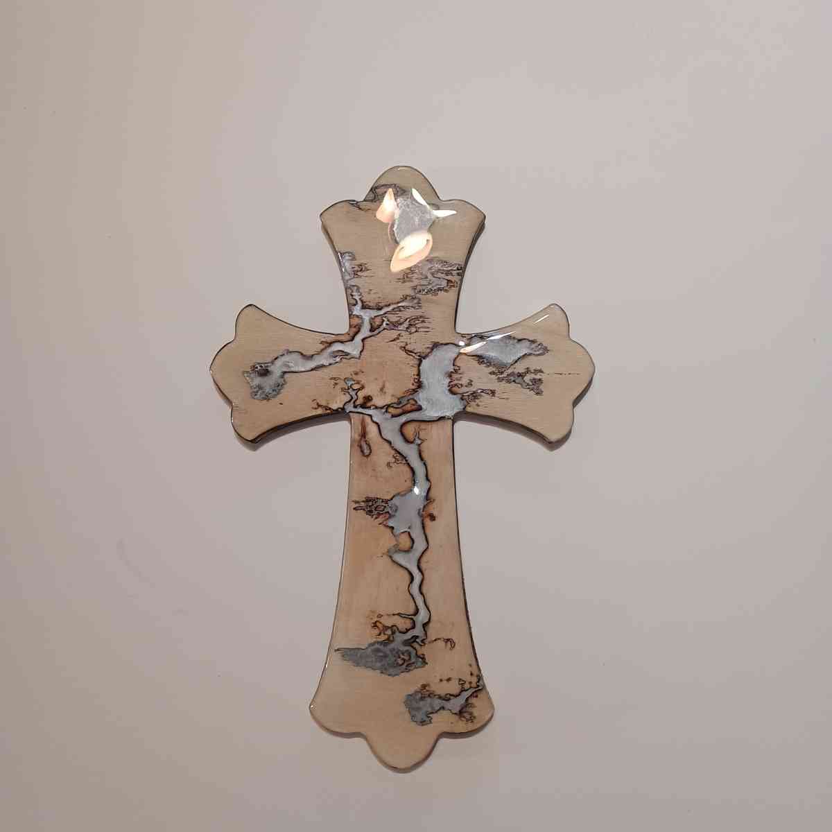 Lichtenburg Art Wall Mounted Wall Hanging Cross Crucifix Epo