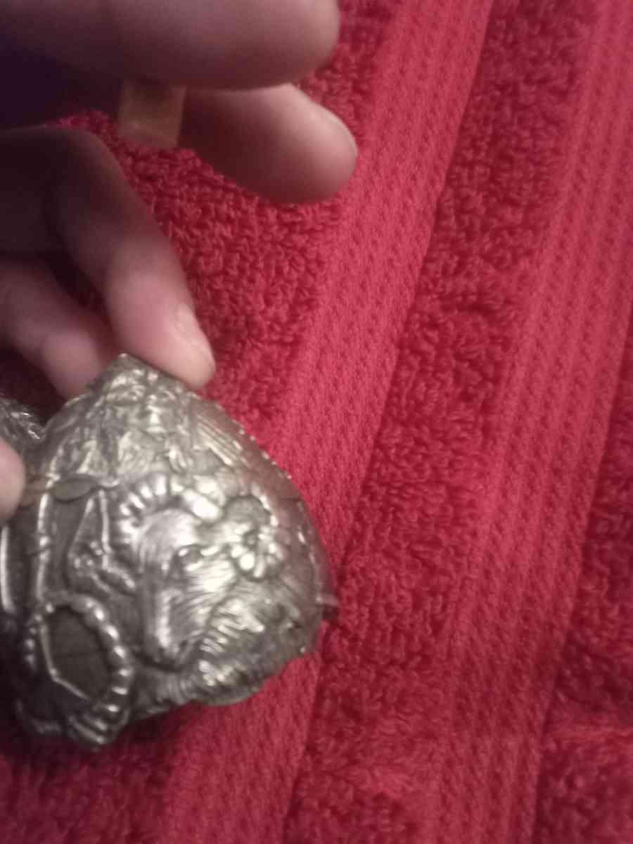 antique silver egg with horoscope signs