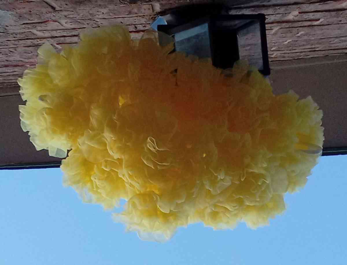 0 to 1yrs Yellow TuTu Pettiskirt EUC Bow Cinches Waist