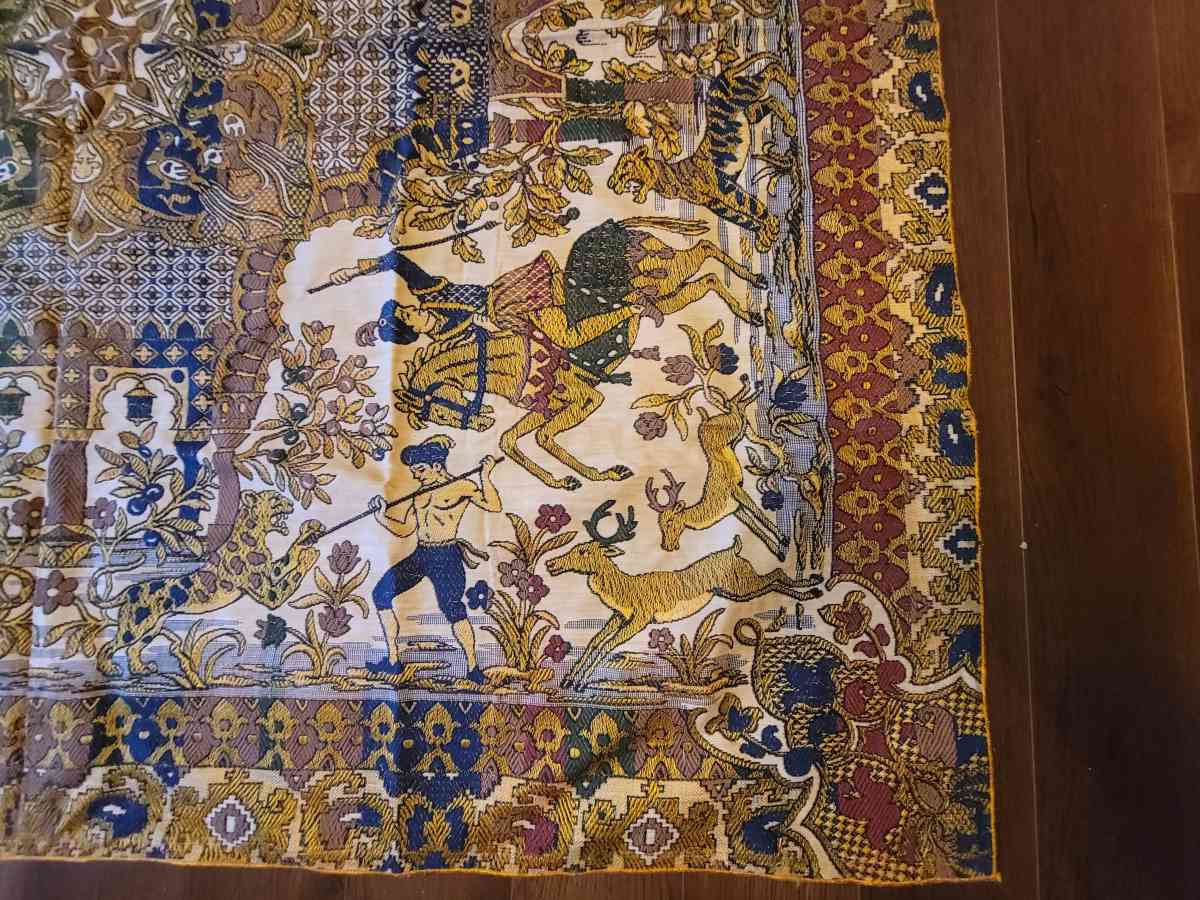Embroidered Persian Tapestry Tablecloth Blanket Wall Decor