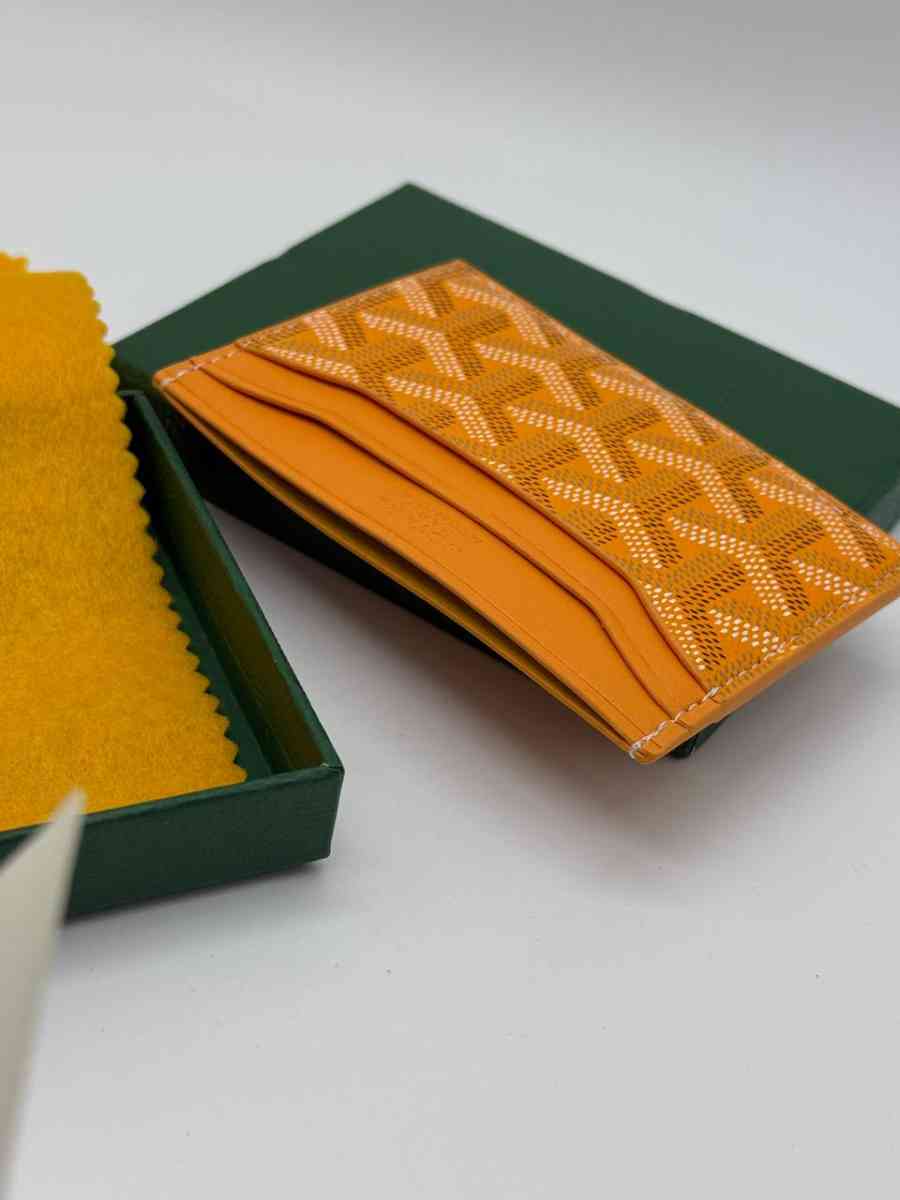 Orange Goyard Card Holder