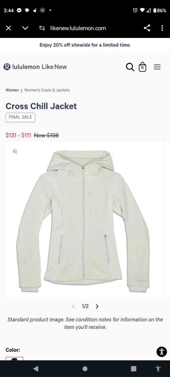 Lululemon Womans Jacket with Hoodie