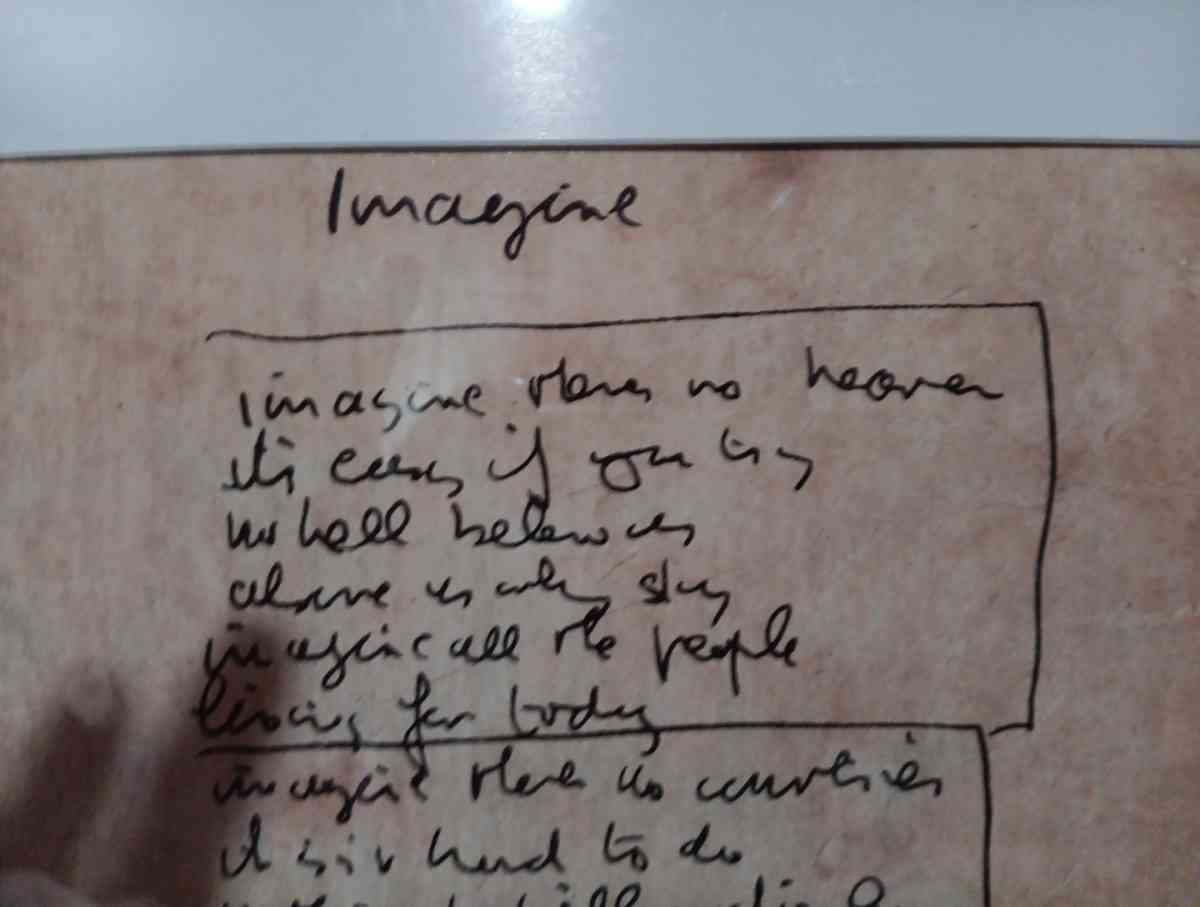 Lyrics to Imagine by john lennon