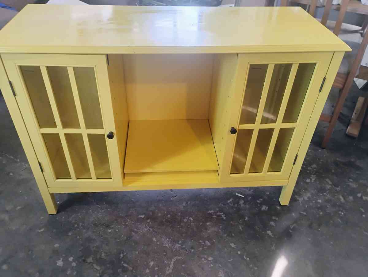 yellow cabinet