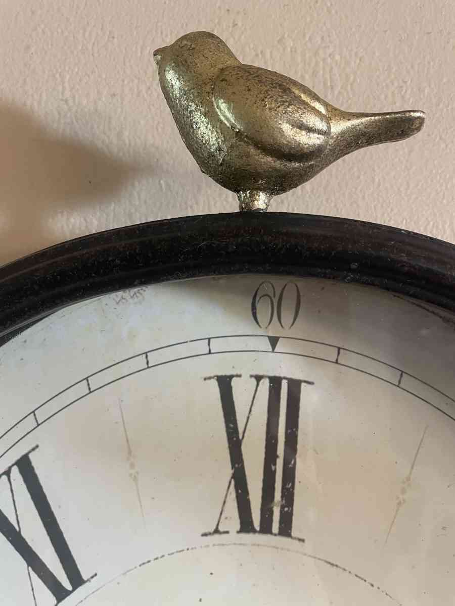Gold Bird Wall Clock
