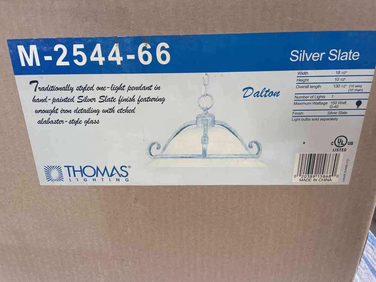 2 Brand New Thomas Lighting Alabaster Pendants