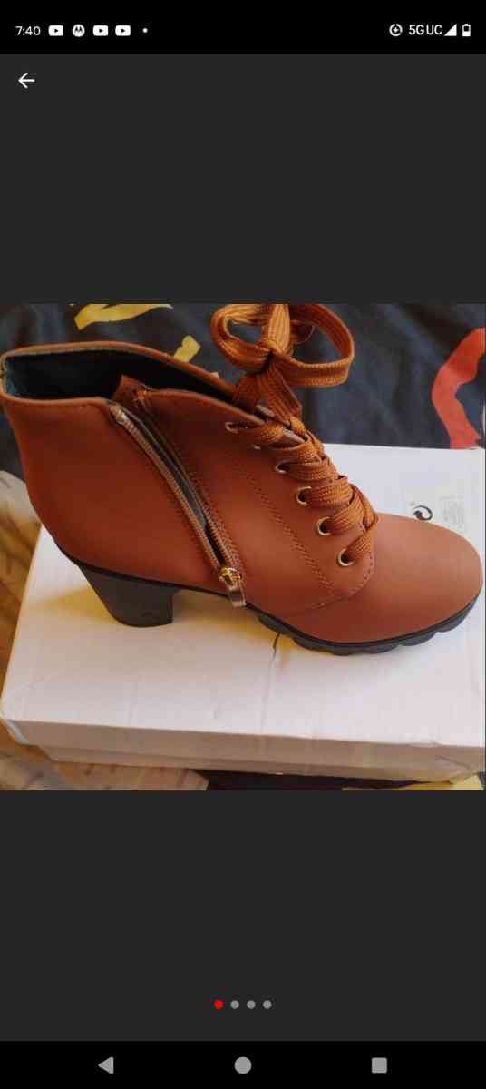 Brown High Heel Ankle Boots