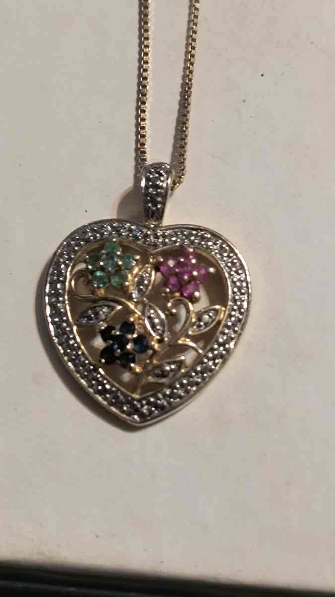 Gemstone Heart Necklace