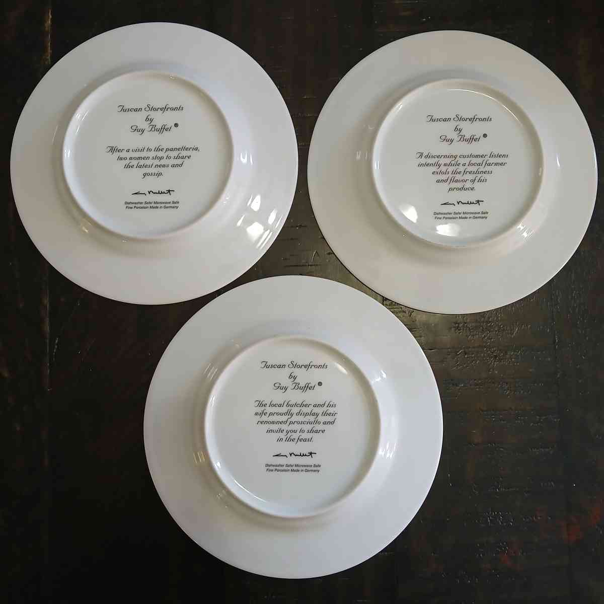 Lot of 3 Guy Buffet Storefront Collection Plates