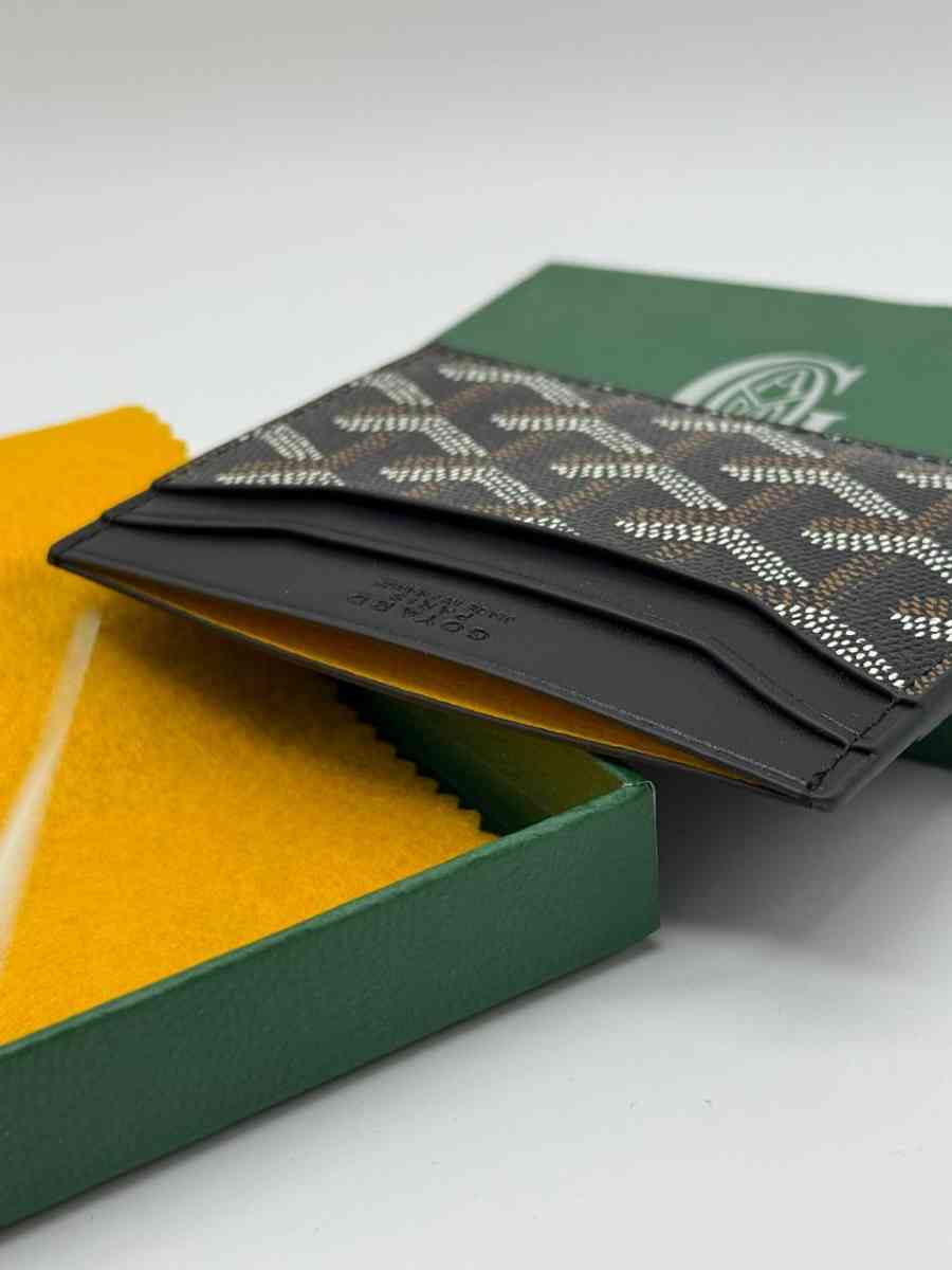 Black And White Goyard Card Holder