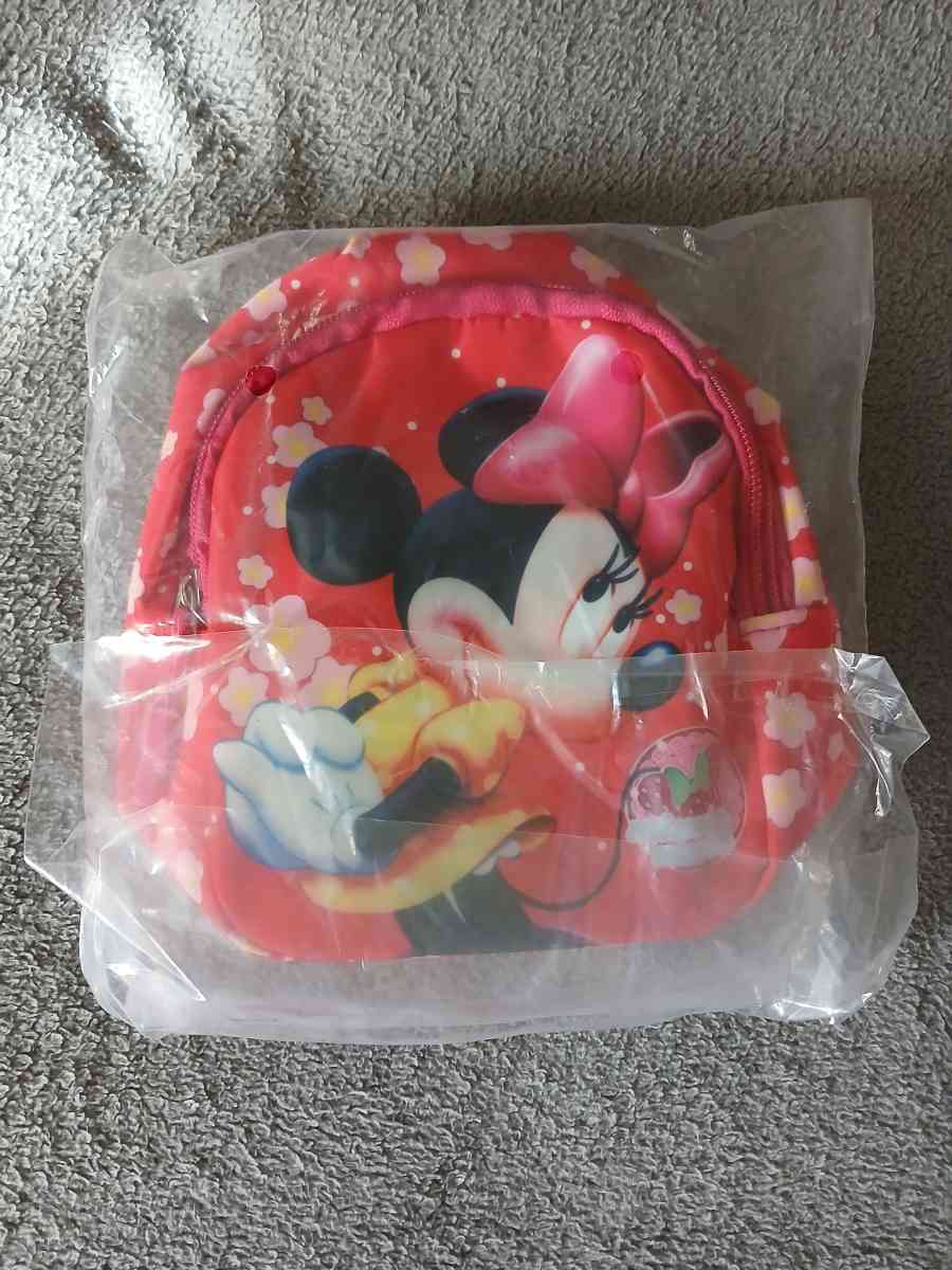 Disney Minnie Mouse 7 Inch Pink Flowal Small Backpack