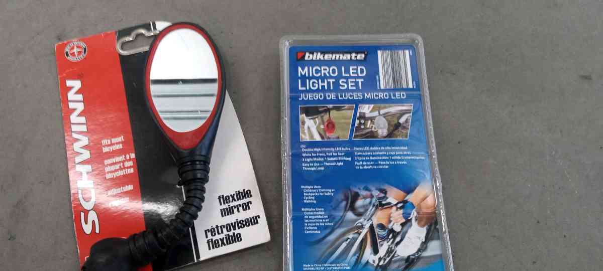 the light type led and the mirror for the bike body