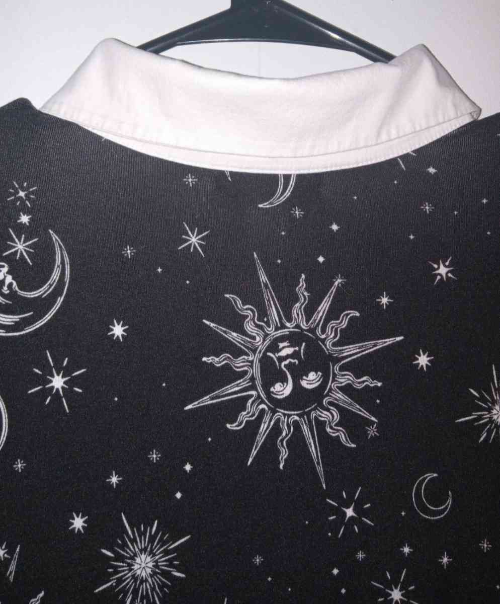 Hot Topic Gothic Celestial Long Sleeve Moon Sun Mini Dress