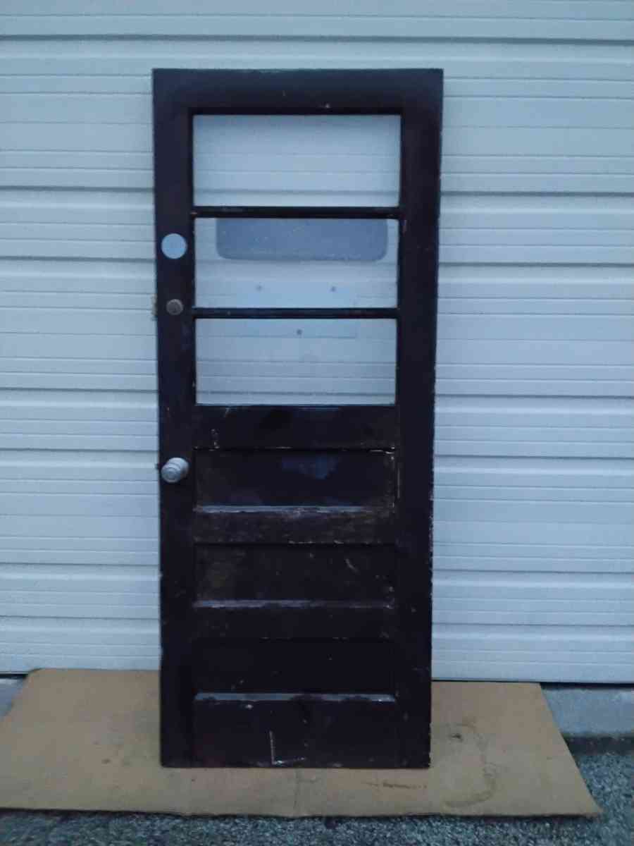 Nice Black 3 Light Solid Wood Door RH Swing Like New