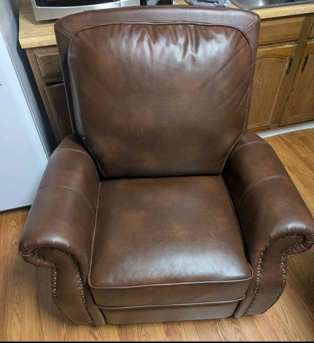 Leather Push Back Recliner