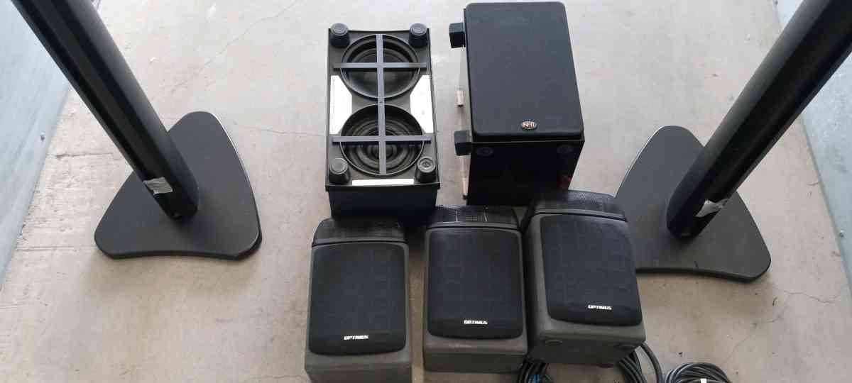 the speaker  and the subwoofer