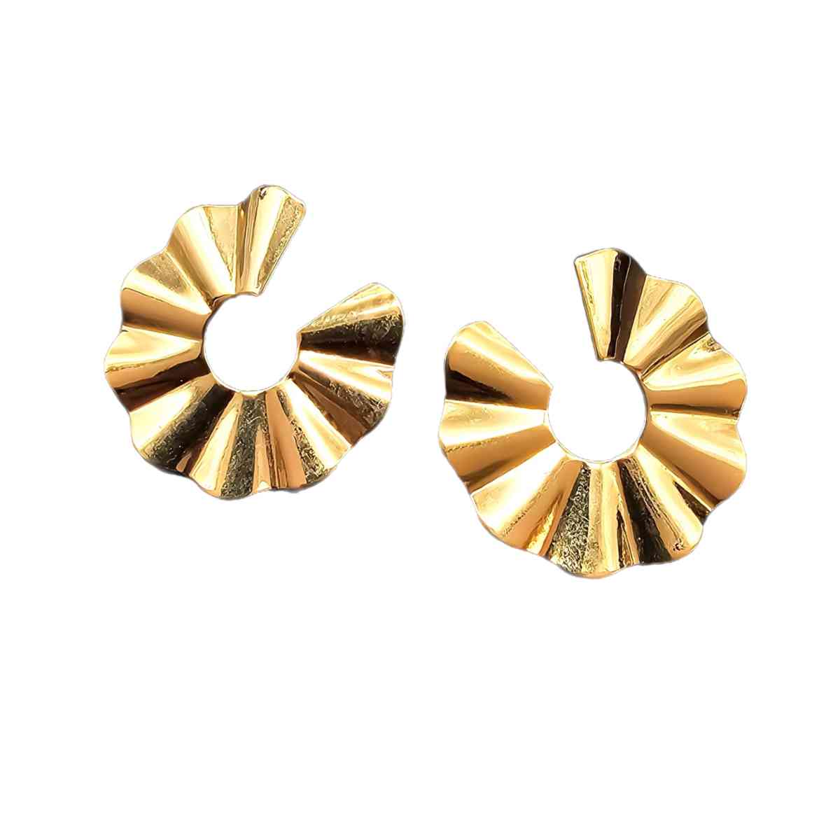 Avon Golden Crescent Stud Earrings