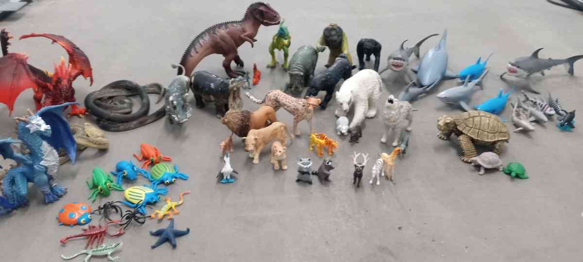 the collection of dinosaurs and more animals