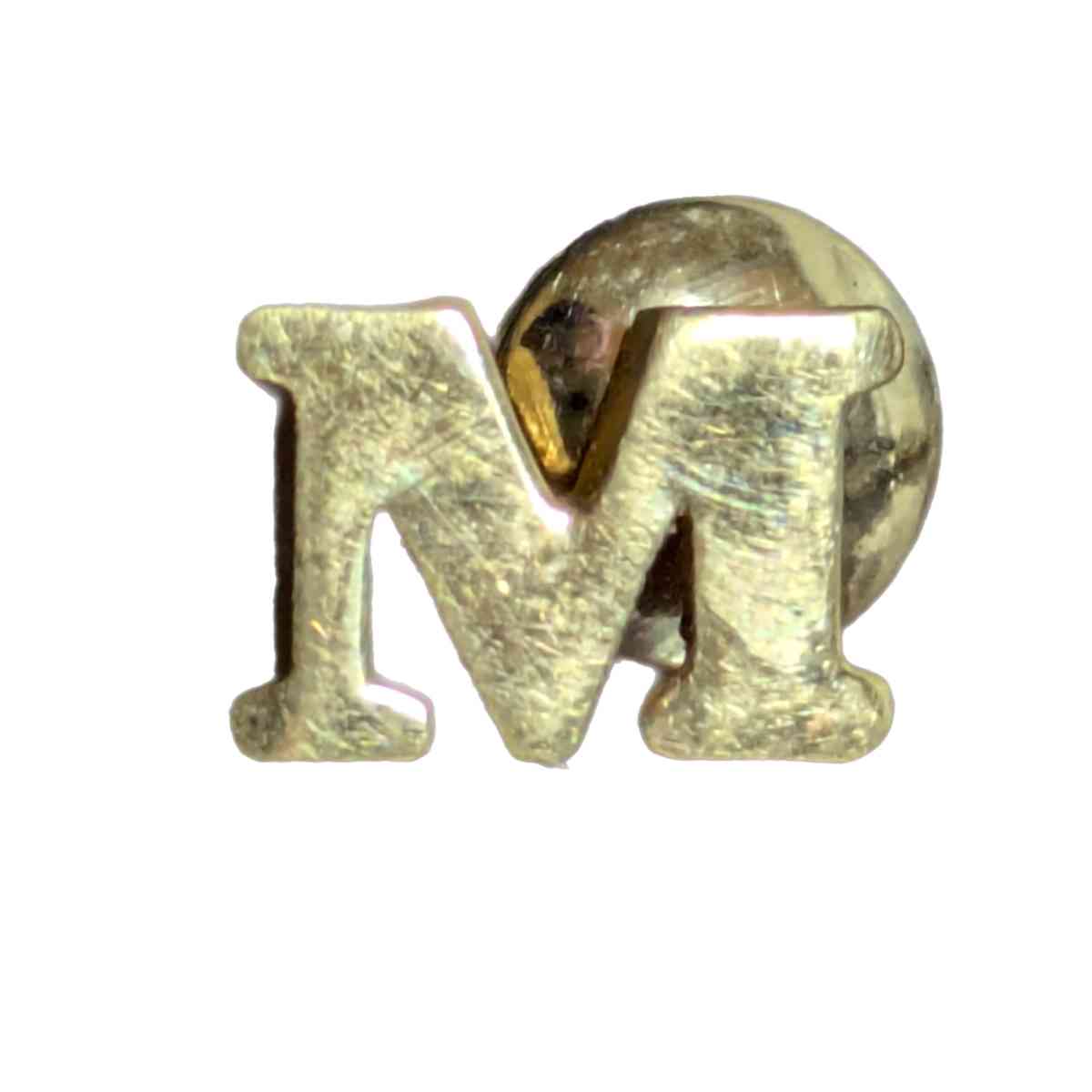 Avon Vintage Gold Color M Lapel Pin