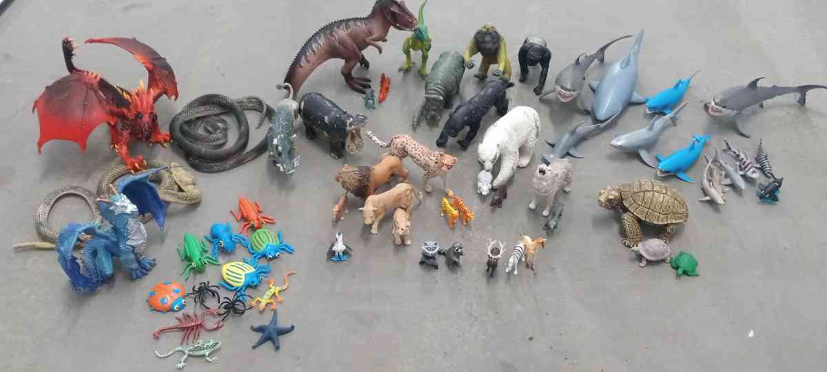 the collection of dinosaurs and more animals