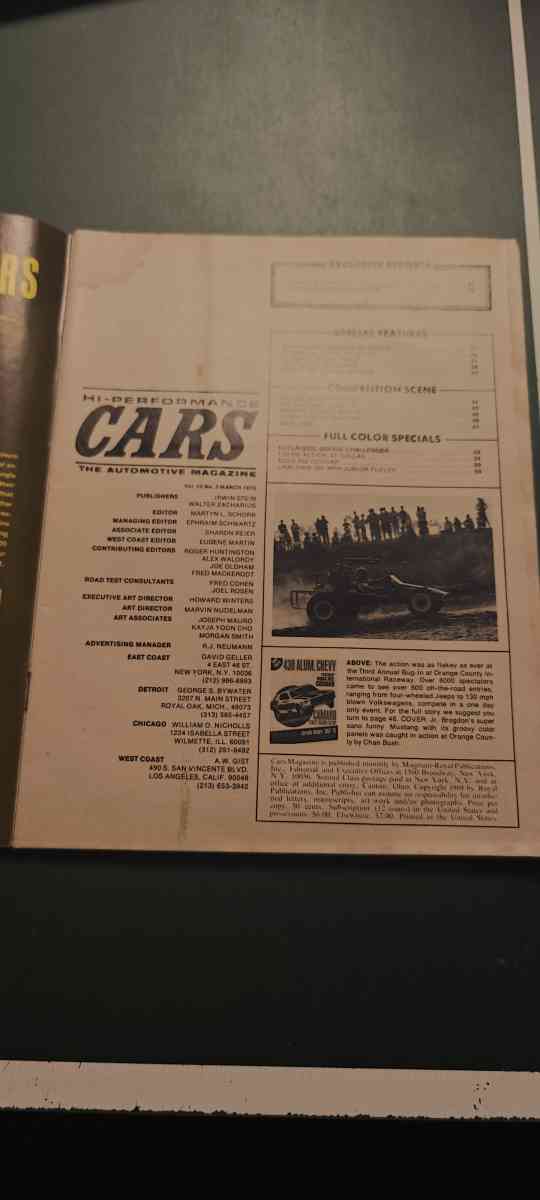 March 1970  HIPERFORMANCE CARS  Ford Mustang Camaro Cougar T