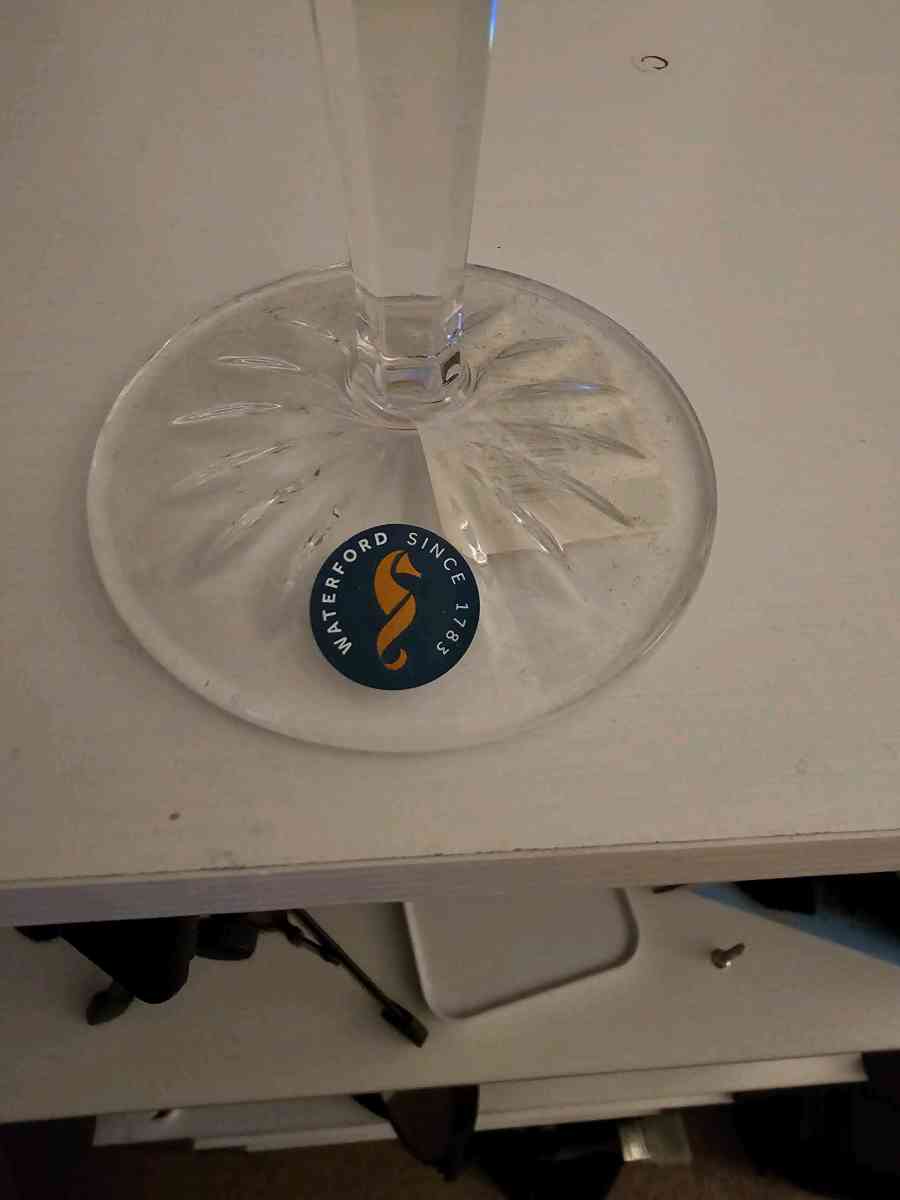 Waterford black crystal wine goblets