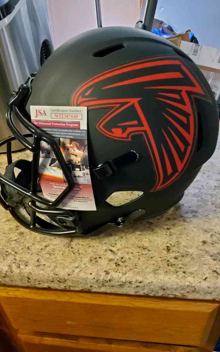 Michael Vick autographed replica Falcons Full Sized Helmet w