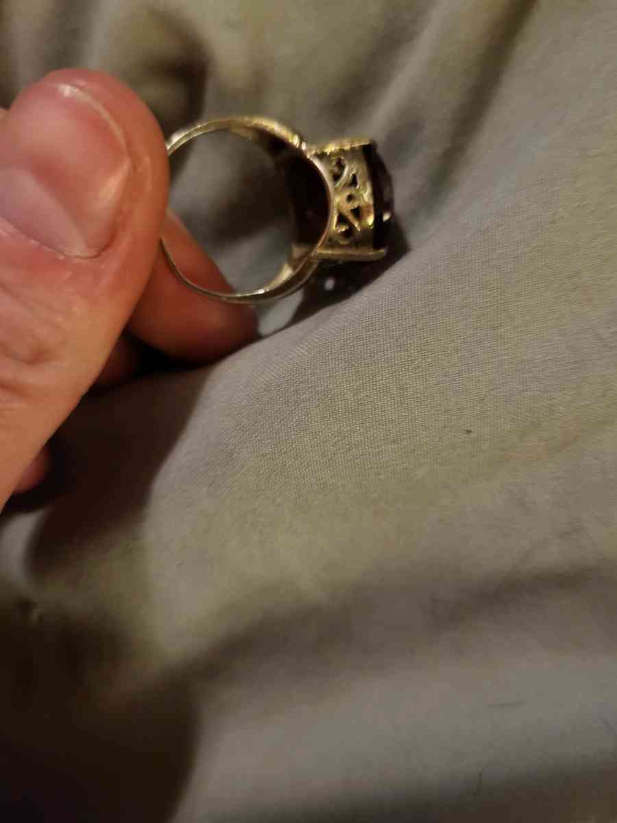 Sterling silver ruby ring