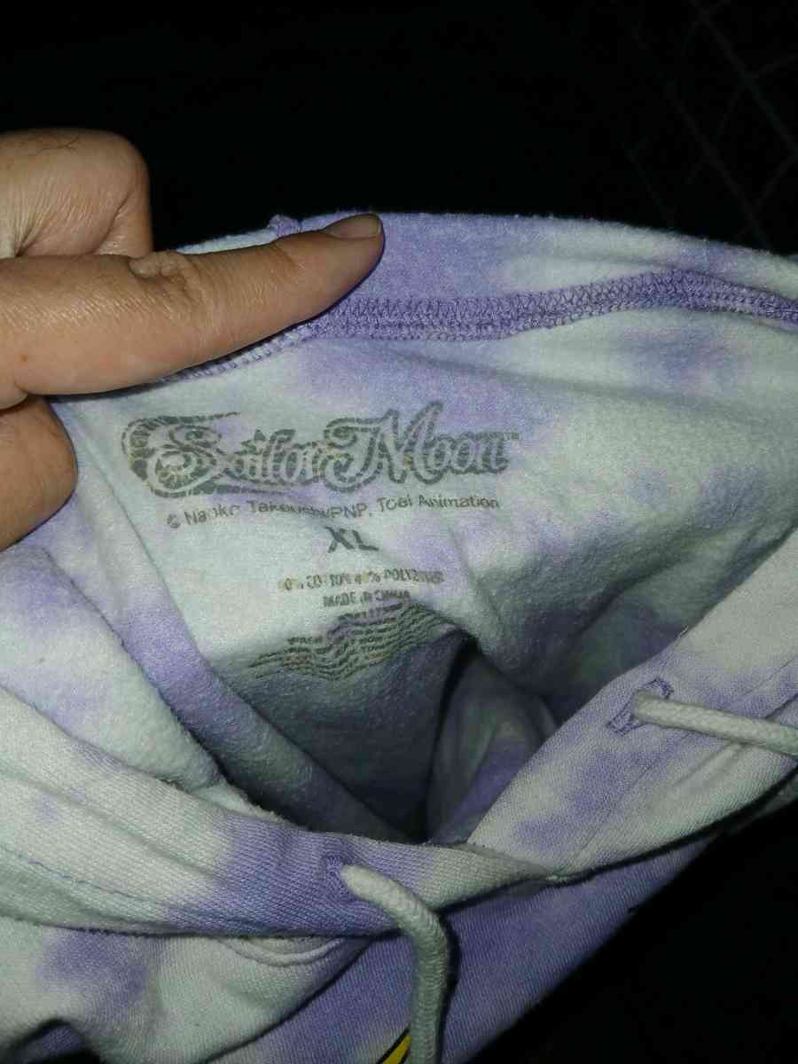 Sailor Moon Naoko Takeuchi Tie Dye Hoodie Sweatshirt Size XL