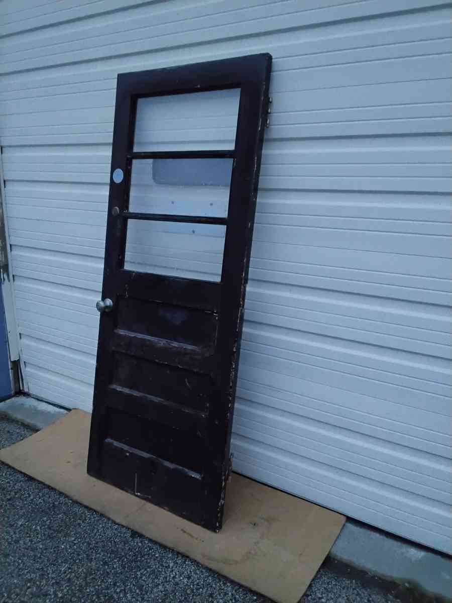 Nice Black 3 Light Solid Wood Door RH Swing Like New