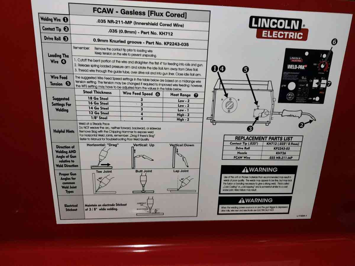 Lincoln Electric 90amp fluxcore 110v welder