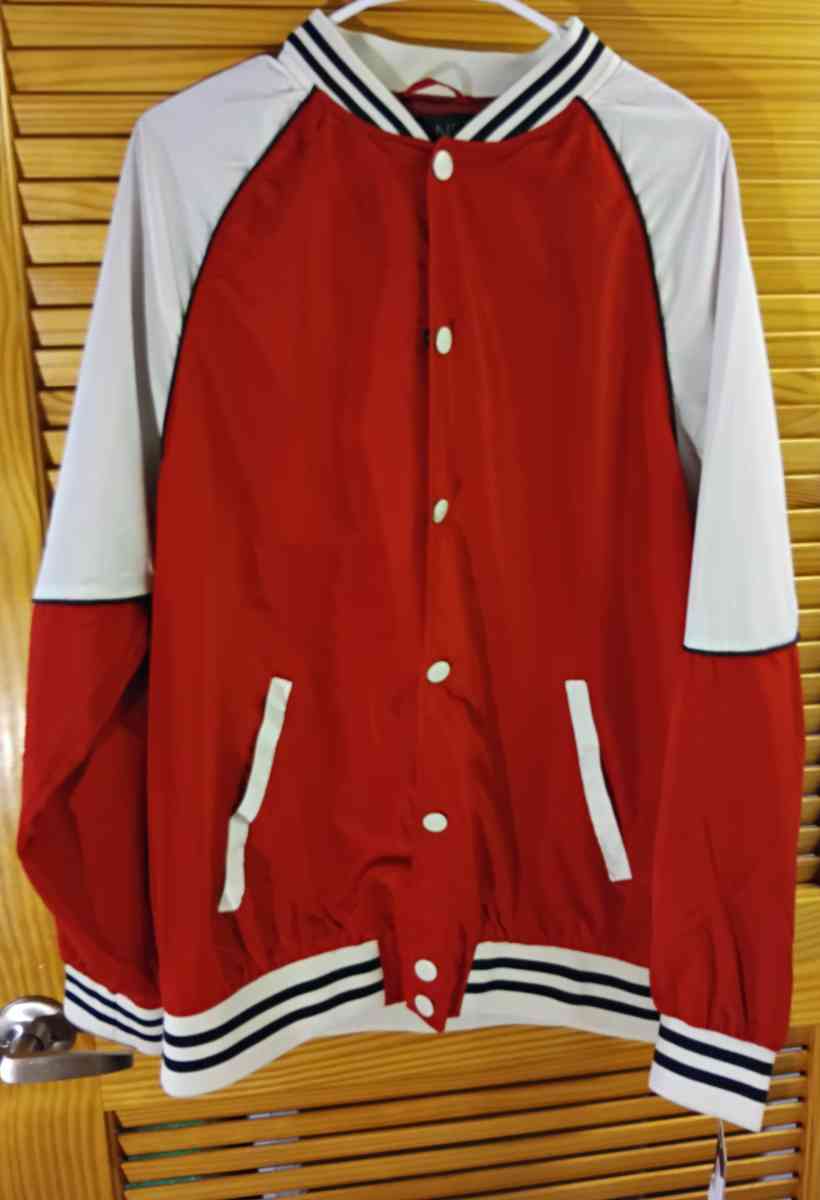 Red Black and White Varsity Jacket