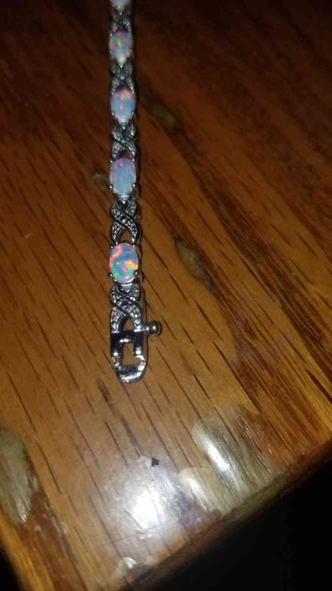 Opal and Diamond Tennis Bracelet