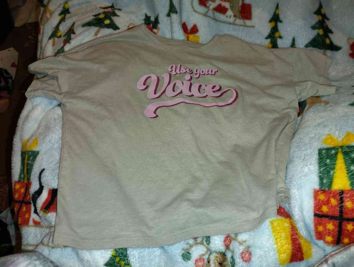 a shirt that say use your voice