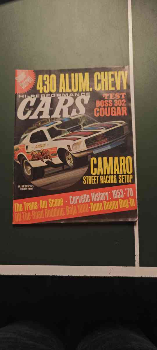 March 1970  HIPERFORMANCE CARS  Ford Mustang Camaro Cougar T