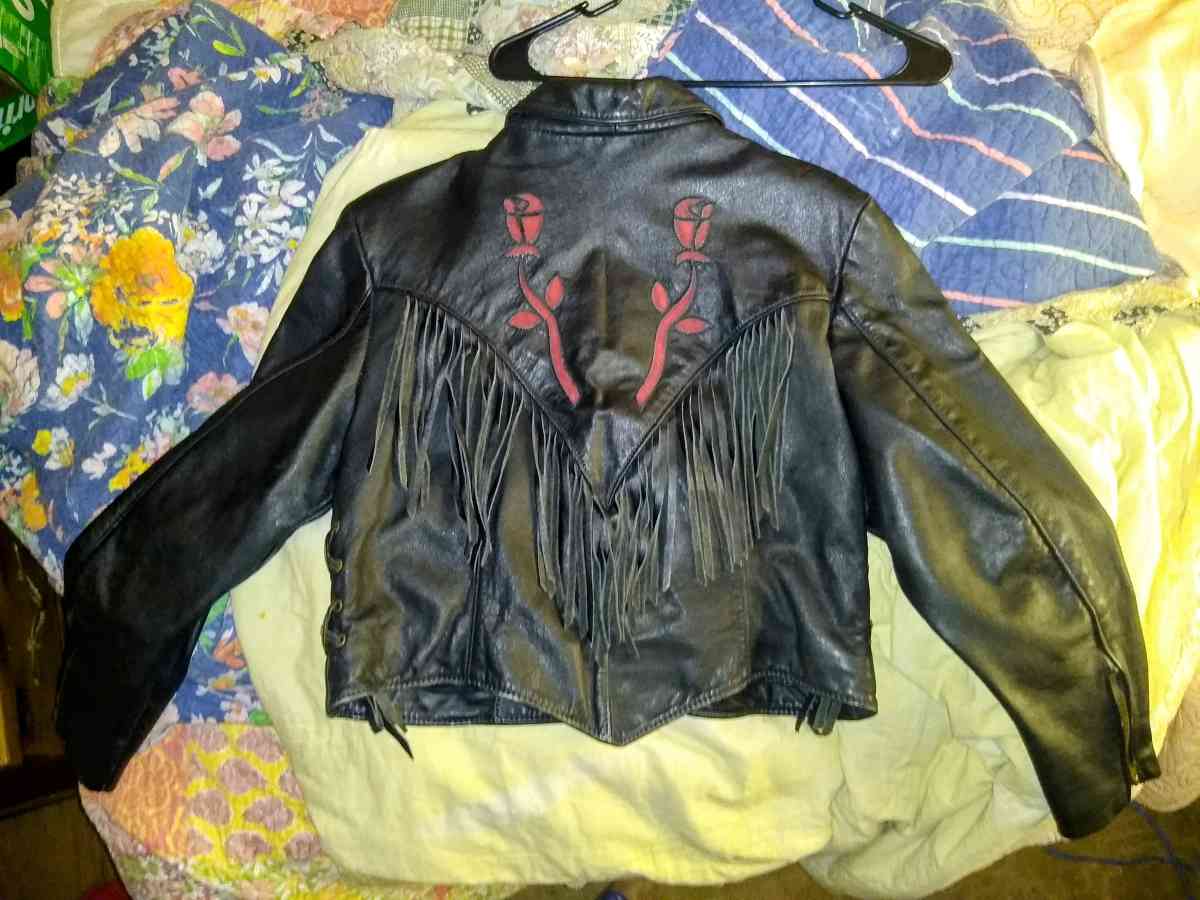Vintage Leather Moto Jacket  genuine heavy leather