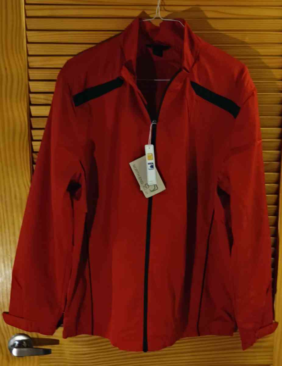 Red and Black Mens Lightweight Zip Jacket