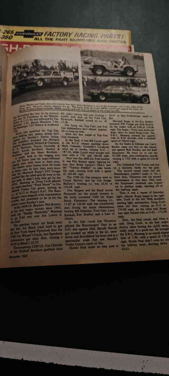 Set of 4 Vintage High Performance Stockers Magazines  196719