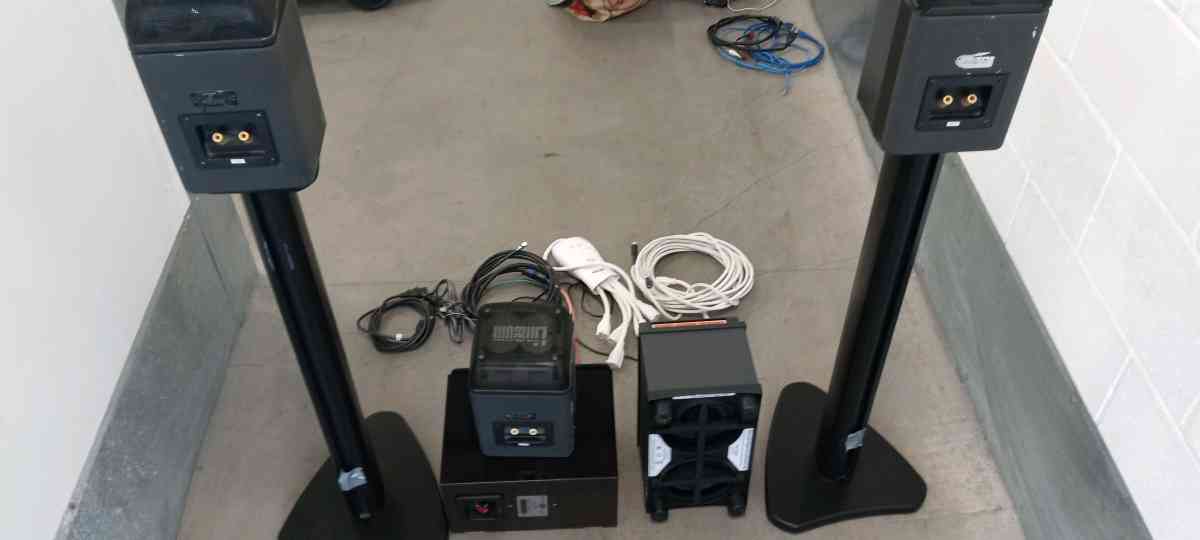 the speaker  and the subwoofer